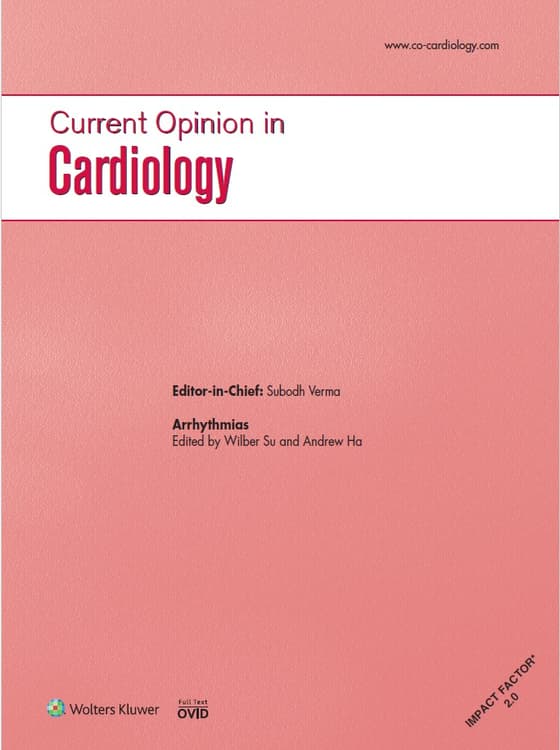 Current Opinion in Cardiology Online