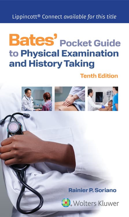 Bates' Pocket Guide to Physical Examination and History Taking, 10e Lippincott Connect Instant Digital Access