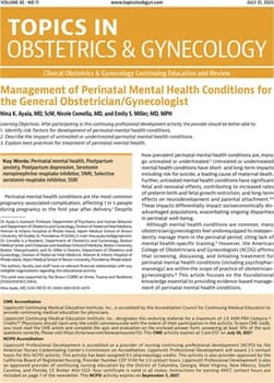 Topics in Obstetrics & Gynecology
