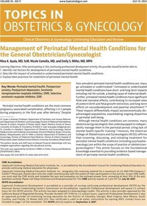 Topics in Obstetrics & Gynecology