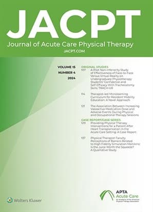 Journal of Acute Care Physical Therapy Online