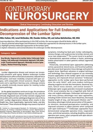 Contemporary Neurosurgery