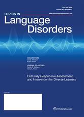 Topics in Language Disorders Online