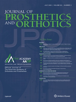 Journal of Prosthetics and Orthotics Online