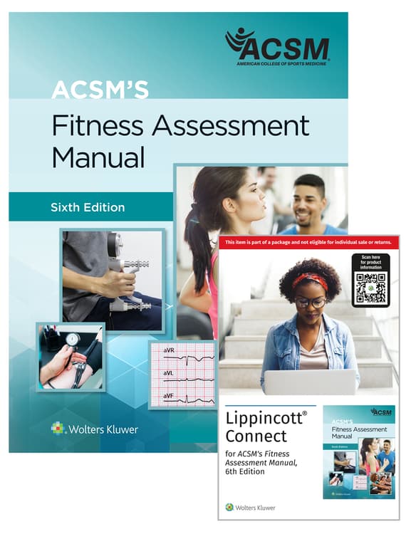 ACSM's Fitness Assessment Manual 6e Lippincott Connect Print Book and Digital Access Card Package