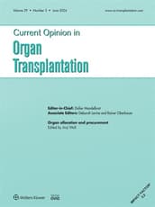 Current Opinion in Organ Transplantation Online