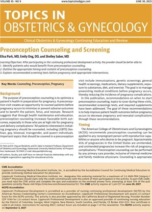 Topics in Obstetrics & Gynecology