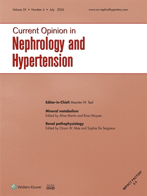 Current Opinion in Nephrology and Hypertension Online