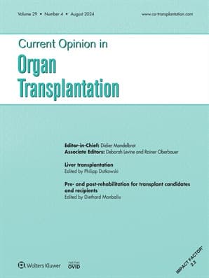 Current Opinion in Organ Transplantation Online