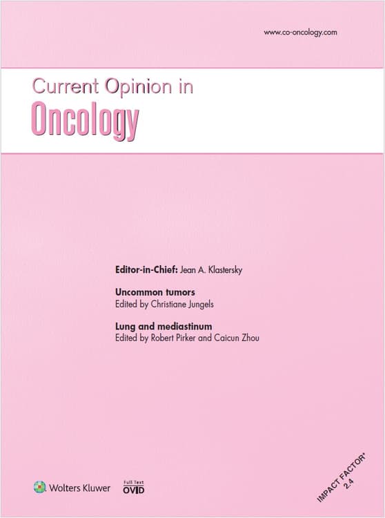 Current Opinion in Oncology Online