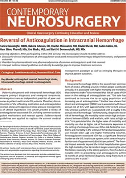 Contemporary Neurosurgery