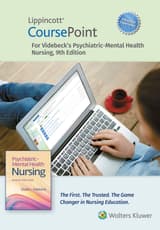Lippincott CoursePoint Enhanced for Videbeck's Psychiatric-Mental Health Nursing