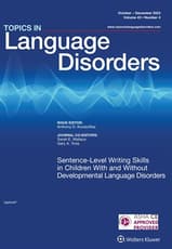 Topics in Language Disorders Online