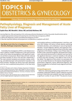 Topics in Obstetrics & Gynecology