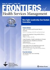 Frontiers of Health Services Management