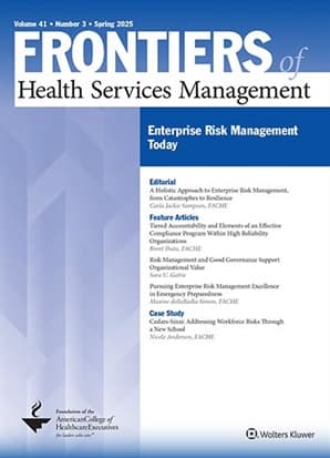 Frontiers of Health Services Management