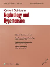 Current Opinion in Nephrology and Hypertension Online