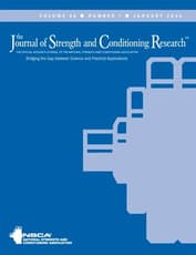 Journal of Strength and Conditioning Research