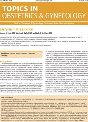 Topics in Obstetrics & Gynecology Online