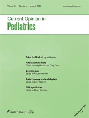 Current Opinion in Pediatrics Online