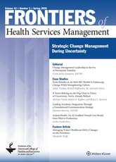 Frontiers of Health Services Management