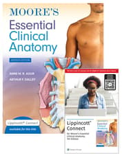 Moore's Essential Clinical Anatomy 7e Lippincott Connect Print Book and Digital Access Card Package