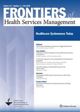 Frontiers of Health Services Management