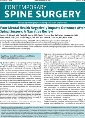 Contemporary Spine Surgery Online