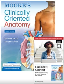 Moore's Clinically Oriented Anatomy 9e Lippincott Connect Print Book and Instant Digital Access Package