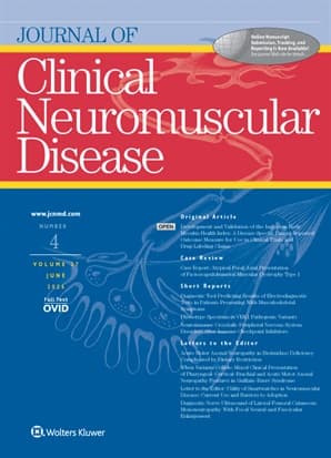 Journal of Clinical Neuromuscular Disease Online