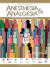Anesthesia & Analgesia