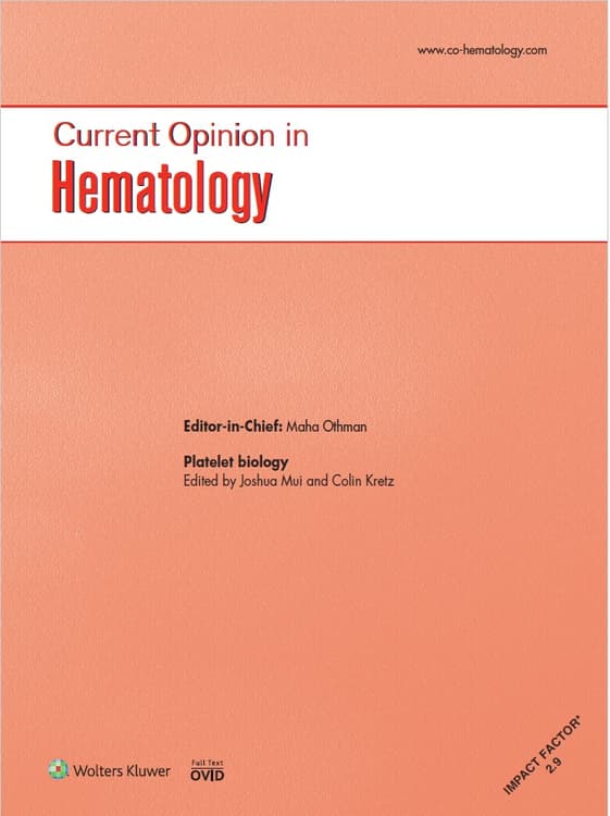 Current Opinion in Hematology Online