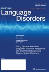 Topics in Language Disorders Online