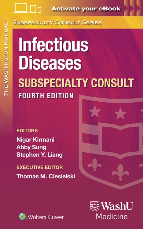 Washington Manual Infectious Diseases Subspecialty Consult