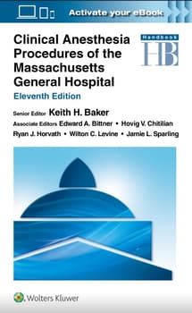 Clinical Anesthesia Procedures of the Massachusetts General Hospital