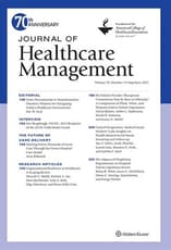 Journal of  Healthcare  Management