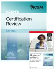 ACSM's Certification Review 6e Lippincott Connect Print Book and Digital Access Card Package