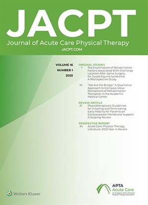 Journal of Acute Care Physical Therapy Online