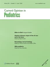 Current Opinion in Pediatrics Online