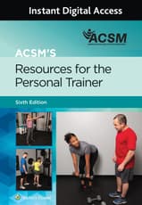 ACSM's Resources for the Personal Trainer 6e Lippincott Connect Instant Digital Access