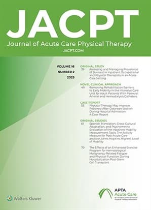 Journal of Acute Care Physical Therapy Online