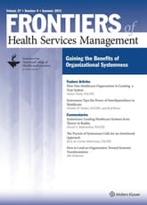 Frontiers of Health Services Management Online