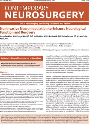 Contemporary Neurosurgery