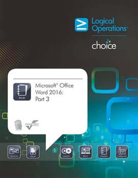 Microsoft Office Word 2016: Part 3 Student Electronic Courseware