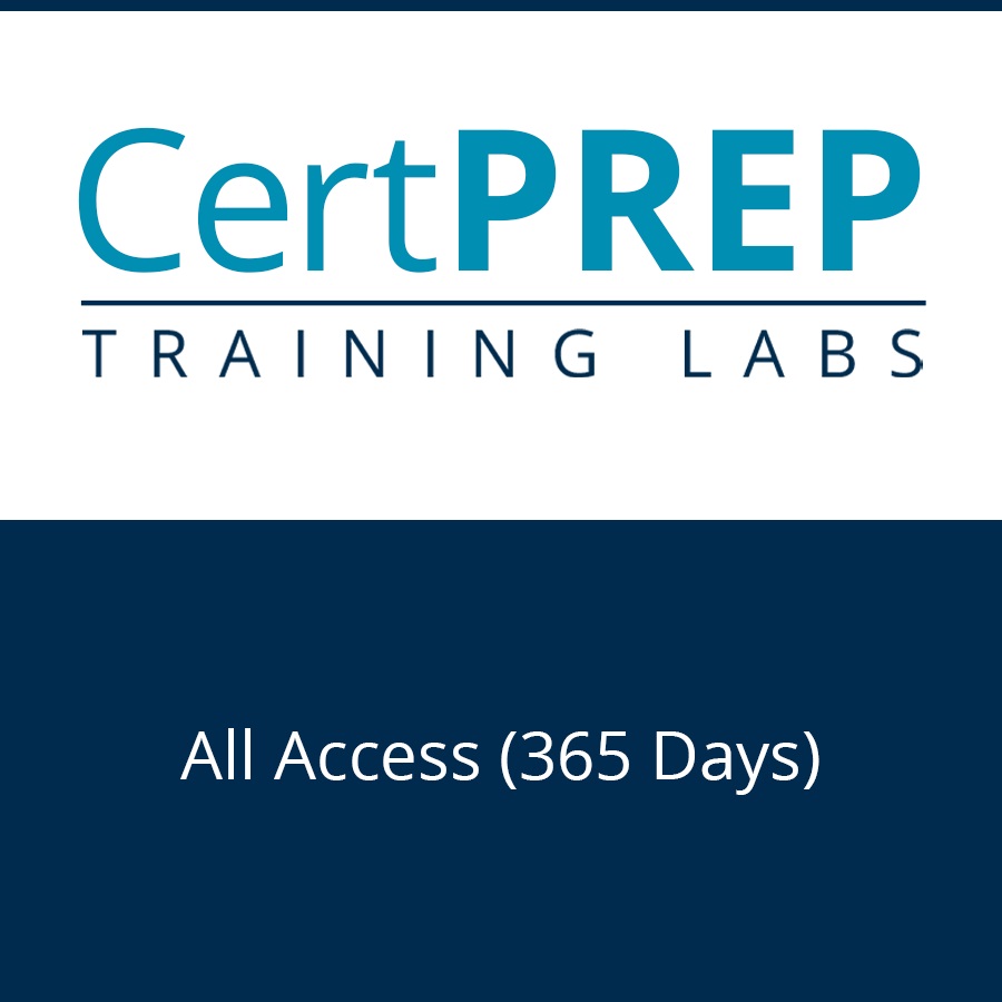 CertPREP Training Labs: All Access (365 day license)