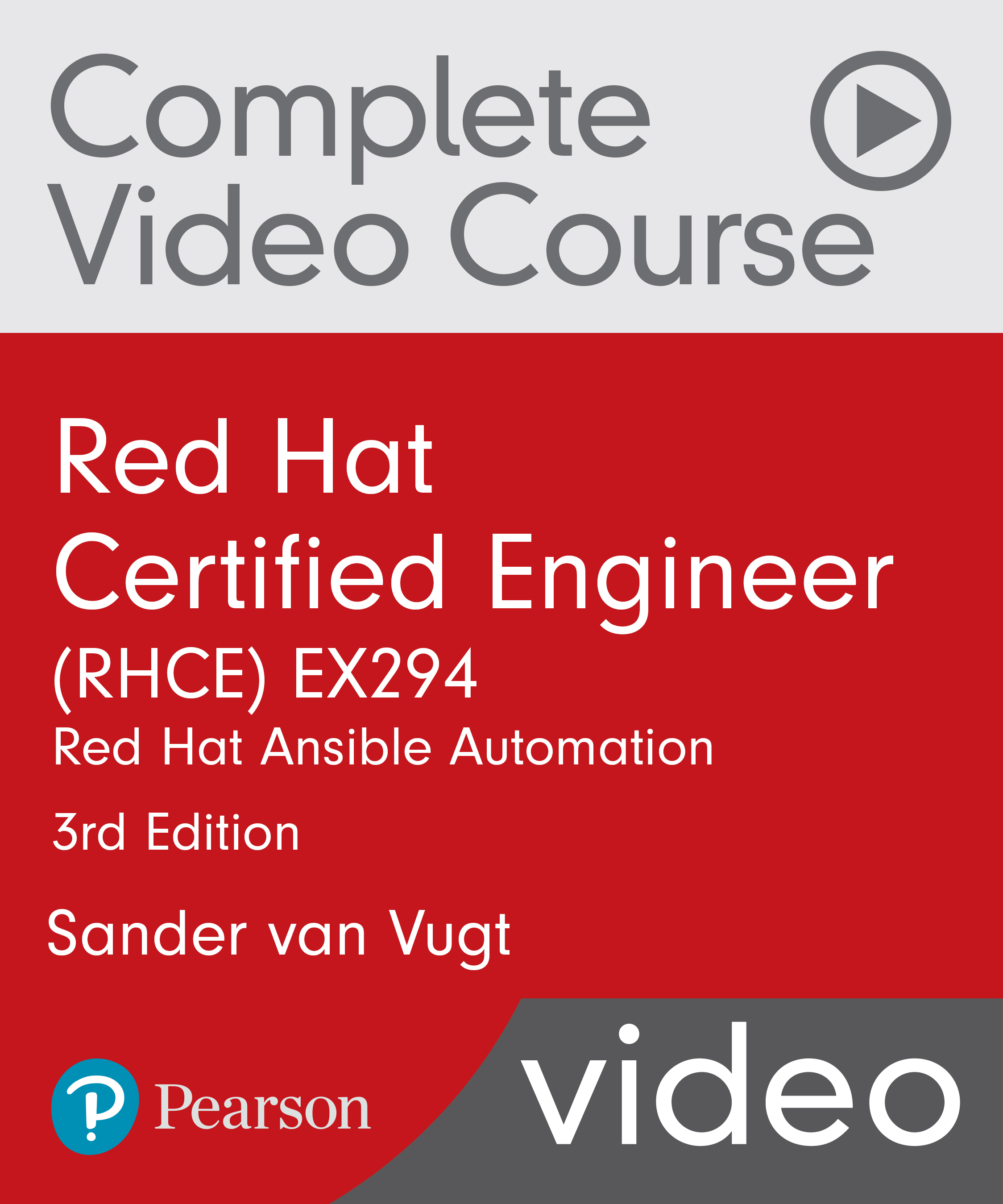 Red Hat Certified Engineer (RHCE) EX294 RHEL 8 Complete Video Course: Red  Hat Ansible Automation - Pearson VUE Government Store