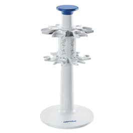 Rotatable stand holds six manual single or multi-channel pipettes
