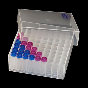 SP Bel-Art 81-Place Plastic Freezer Storage Boxes; Blue (Pack of 5)  (F18852-0012): Science Lab Tube Racks: : Industrial & Scientific