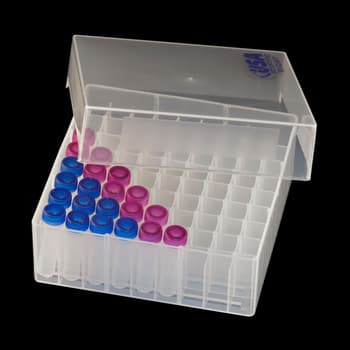 81-Well Freezer Storage Boxes with Lift-Off Lids