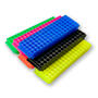 80-Place Tube Rack, Mixed Neon Colors
